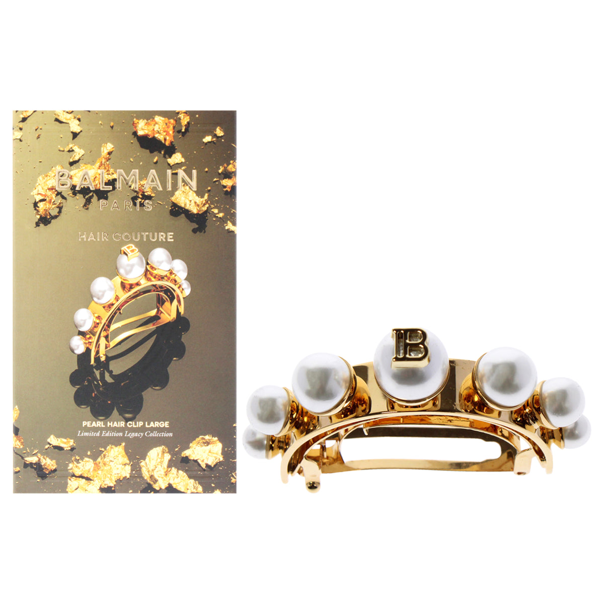 Pince a Cheveux Limited Edition Large - Pearl by Balmain Hair Couture for Women - 1 Pc Hair Clip
