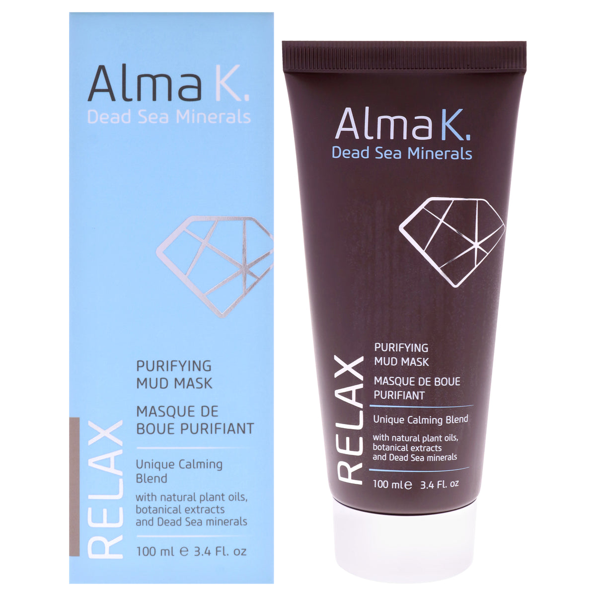 Purifying Mud Mask by Alma K for Women - 3.4 oz Mask