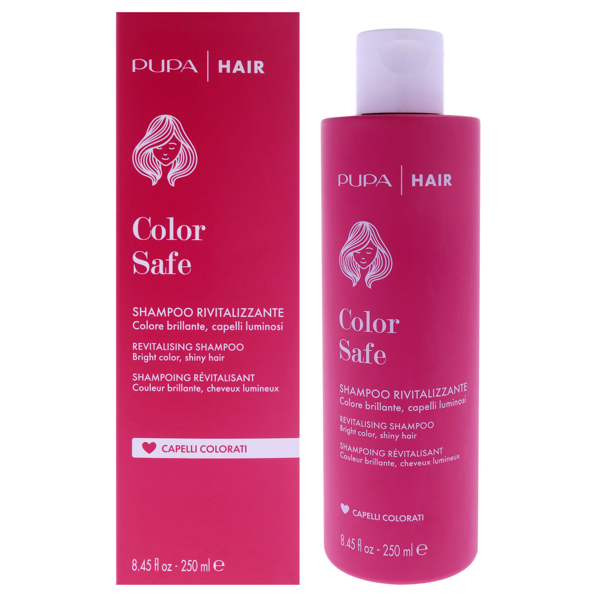 Color Safe Revitalizing Shampoo by Pupa Milano for Women - 8.45 oz Shampoo