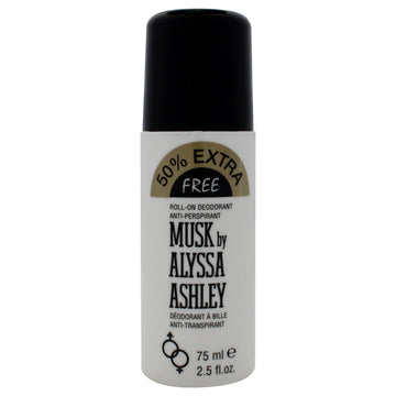 Musk Deodorante Antitranspirante by Alyssa Ashley for Unisex - 2.5 oz Deodorant Roll-On