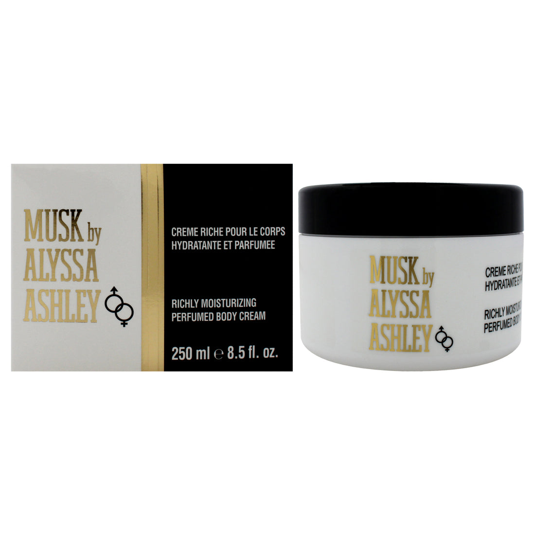 Musk Perfumed Body Cream by Alyssa Ashley for Unisex - 8.5 oz Body Cream