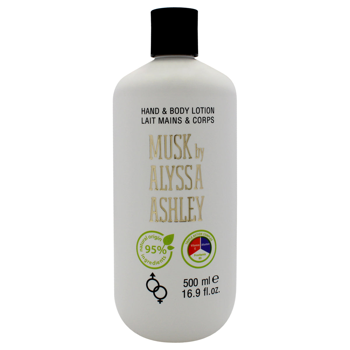 Musk Hand Body Lotion by Alyssa Ashley for Unisex - 16.9 oz Body Lotion