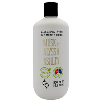 Musk Hand Body Lotion by Alyssa Ashley for Unisex - 16.9 oz Body Lotion