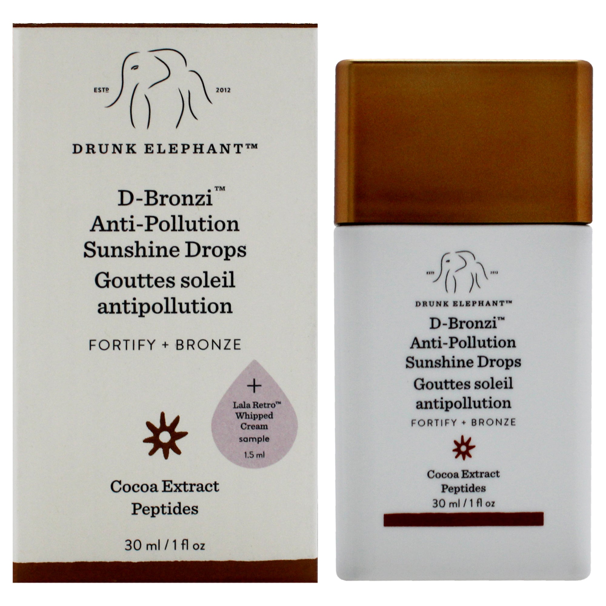 D-Bronzi Anti Pollution Sunshine Drops by Drunk Elephant for Women - 1 oz Drops