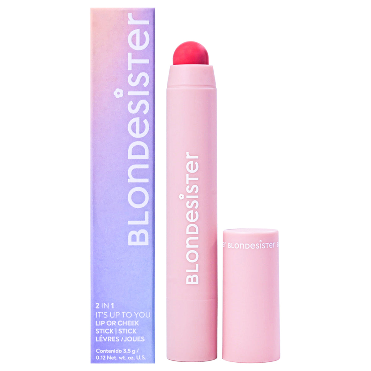 2 in 1 Its Up To You Lip and Cheek - 01 Soft Pink by Blondesister for Women - 0.12 oz Makeup