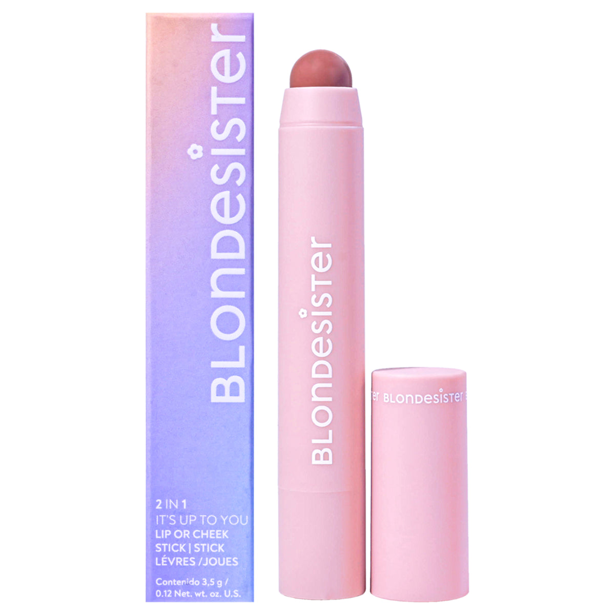 2 in 1 Its Up To You Lip and Cheek - 02 Rosey Beige by Blondesister for Women - 0.12 oz Makeup