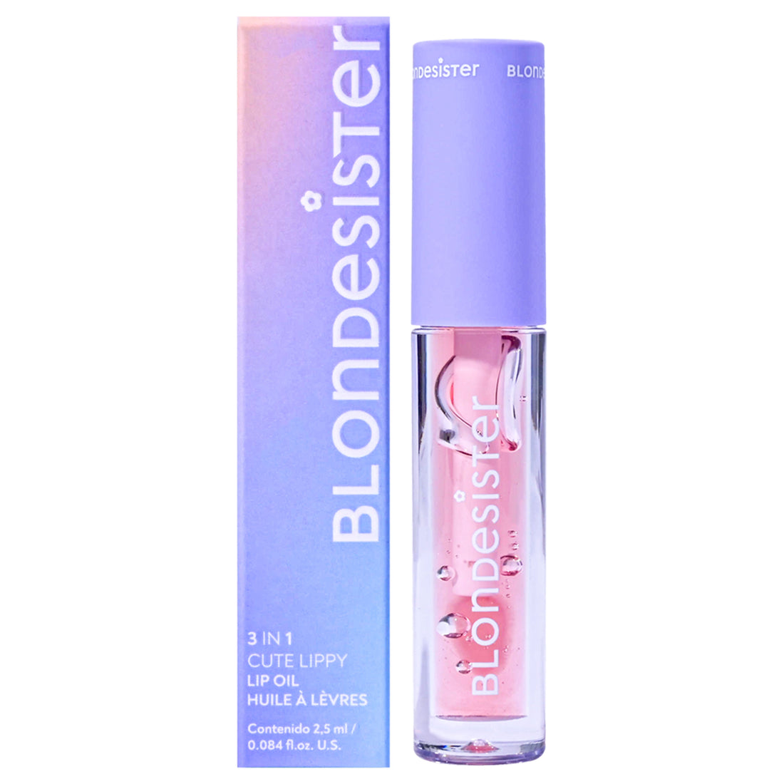 3 in 1 Cute Lippy Lip Oil - 01 Coconut by Blondesister for Women - 0.084 oz Lip Oil
