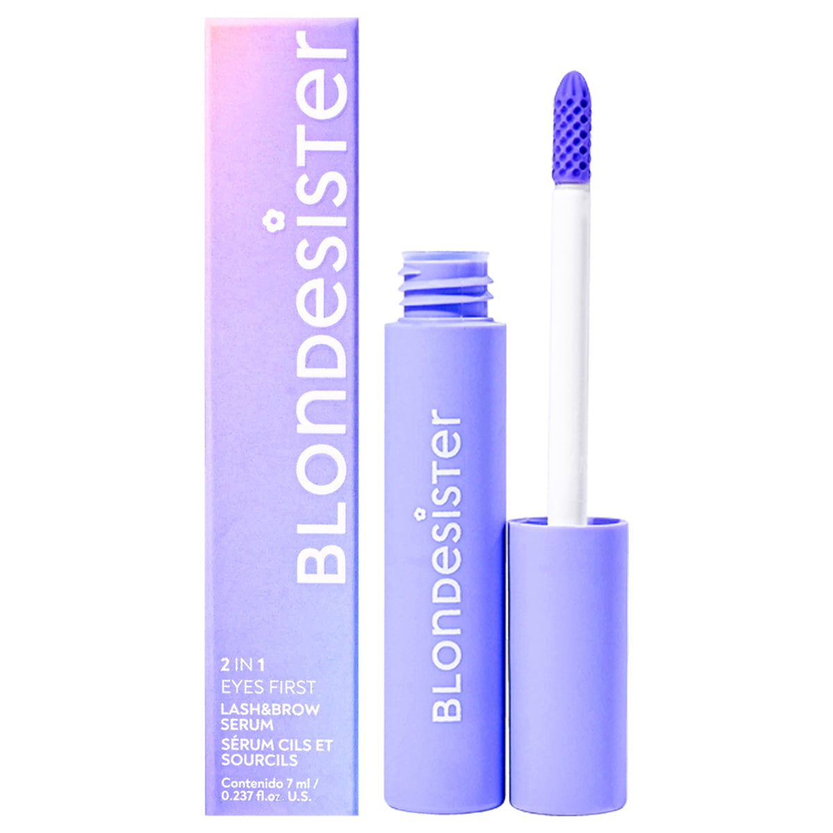 2 in 1 Eyes First Lash and Brow Serum by Blondesister for Women - 0.237 oz Serum