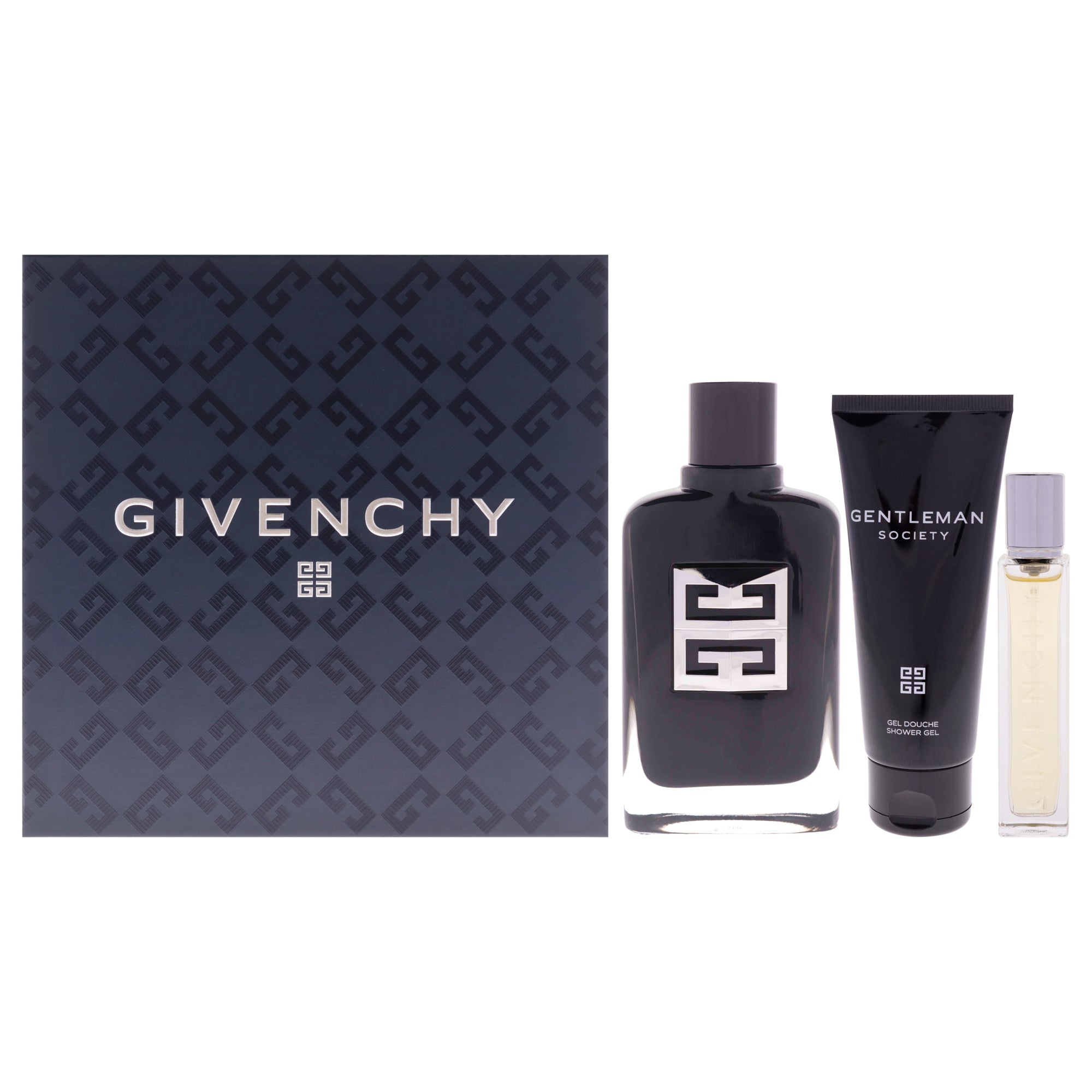 Gentleman Society by Givenchy for Men - 3 Pc Gift Set 3.3oz EDP Spray, 0.42oz EDP Spray (Mini), 2.5oz Shower Gel