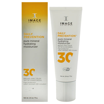 Daily Prevention Pure Mineral Hydrating Moisturizer SPF 30 by Image for Unisex - 2.6 oz Sunscreen