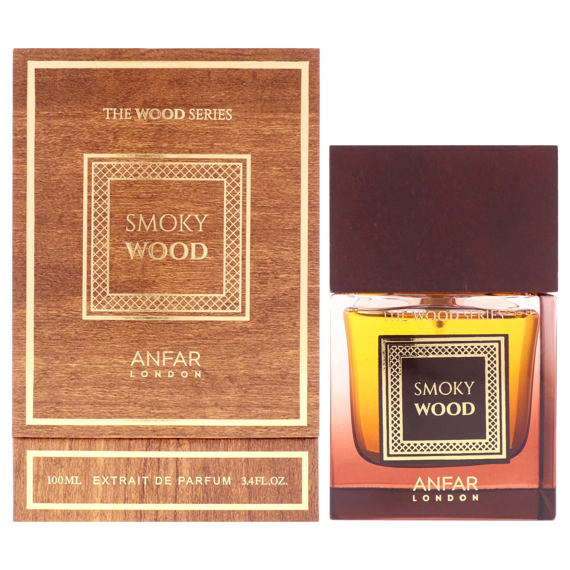 The Wood Series - Smoky Wood by Anfar for Men - 3.4 oz Extrait De Parfum Spray
