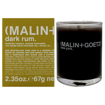 Scented Candle - Dark Rum Votive by Malin + Goetz for Unisex - 2.35 oz Candle