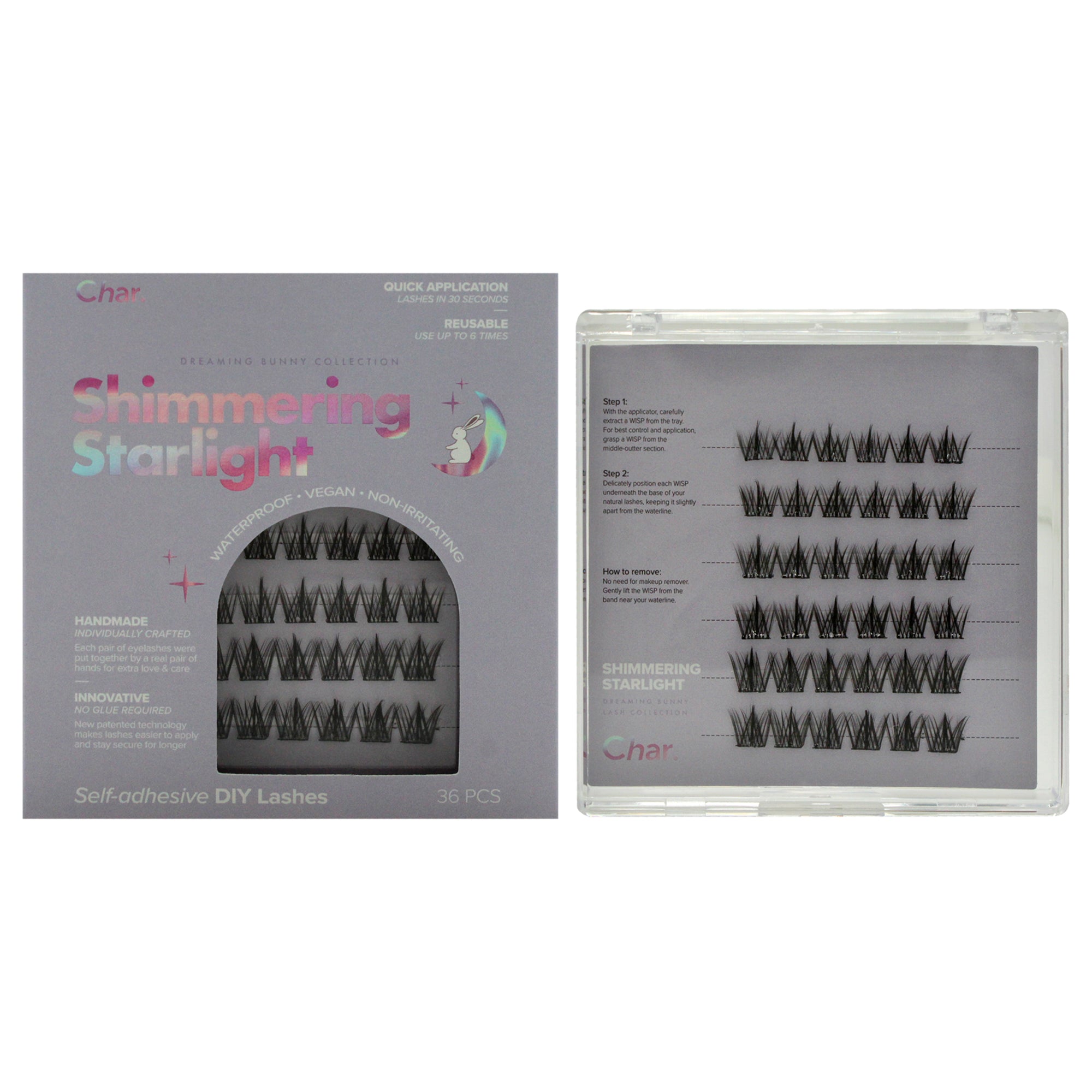 Eye Lashes - Shimmering Starlight by Char Cosmetics for Women - 36 Pc Eyelashes