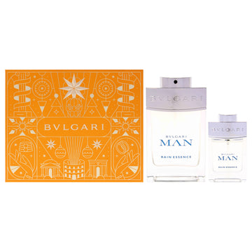 Bvlgari Man Rain Essence by Bvlgari for Men - 2 Pc Gift Set 3.4oz EDP Spray, 0.5oz EDP Spray