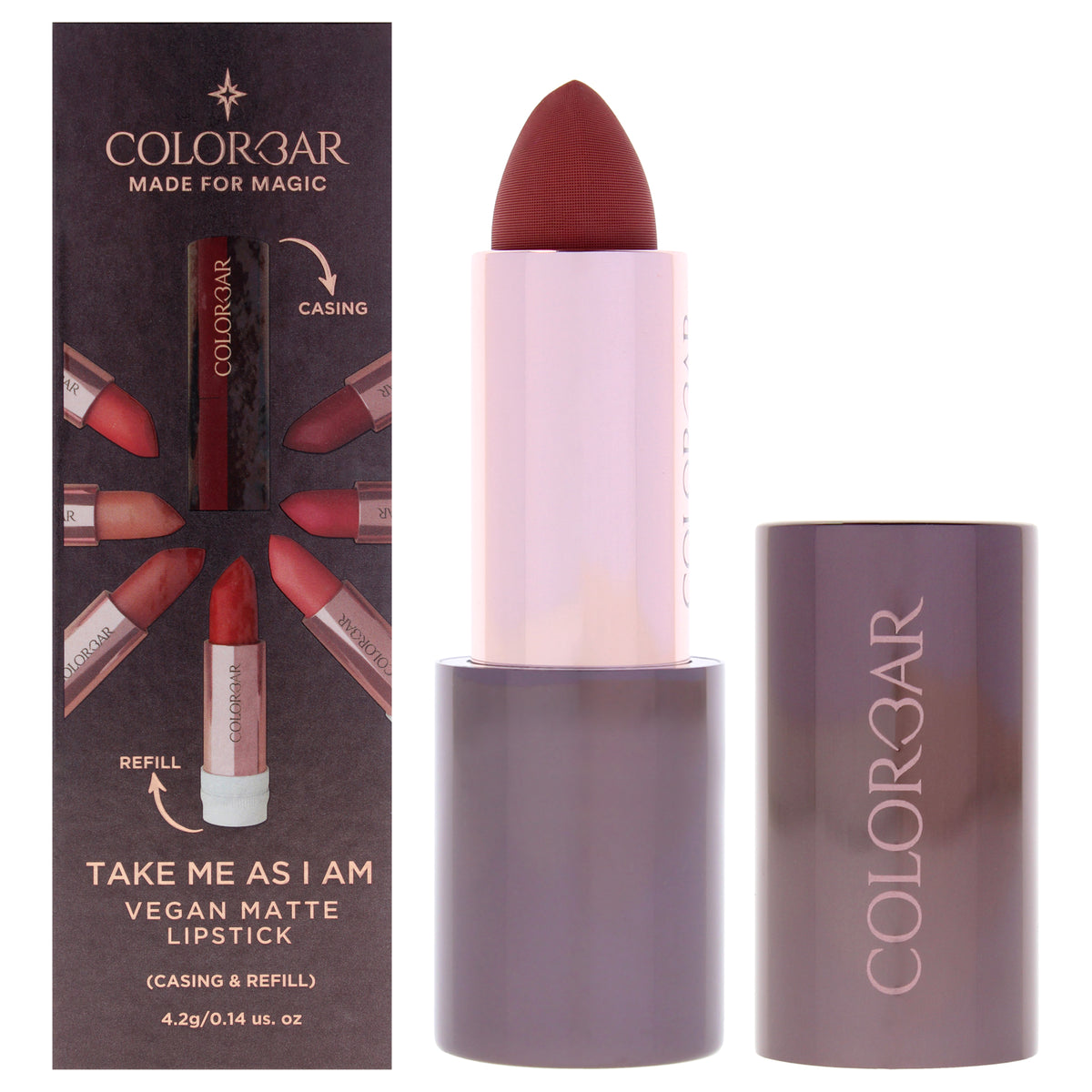 Take Me As I Am Vegan Matte Lipstick - 003 Bare Dare by Colorbar for Women - 0.14 oz Lipstick (Refillable)