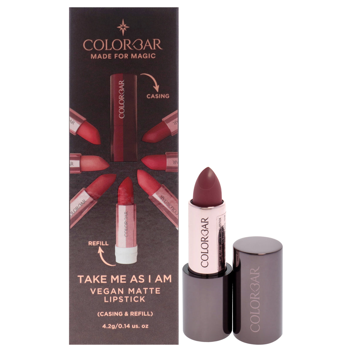 Take Me As I Am Vegan Matte Lipstick - 005 Flirtatious Pink by Colorbar for Women - 0.14 oz Lipstick