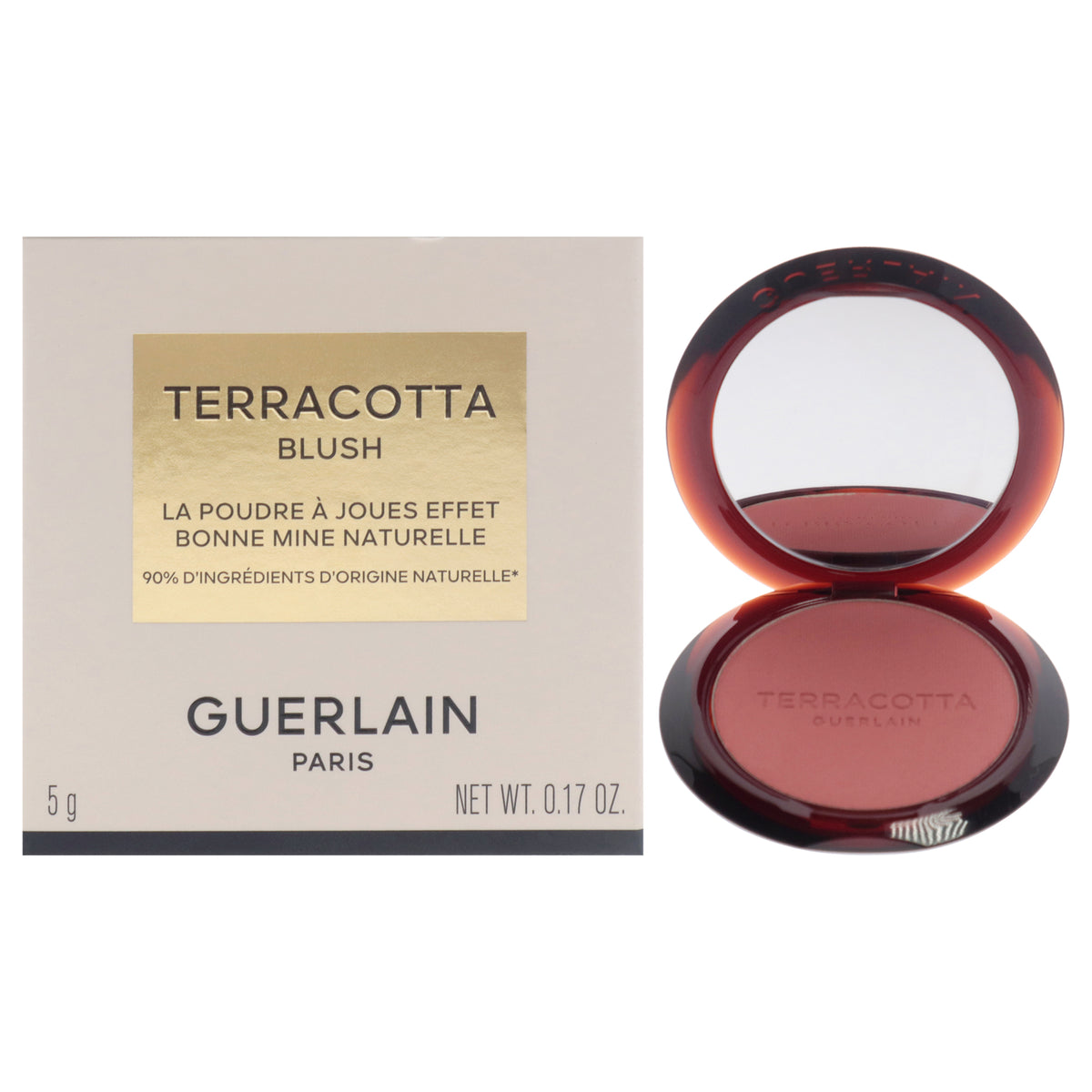 Terracotta Blush The Natural Healthy Glow Powder - 02 Light Coral by Guerlain for Women - 0.17 oz Blush