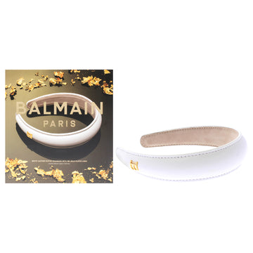 Legacy Leather Puffed Headband Limited Edition - White by Balmain Hair Couture for Women - 1 Pc Headband