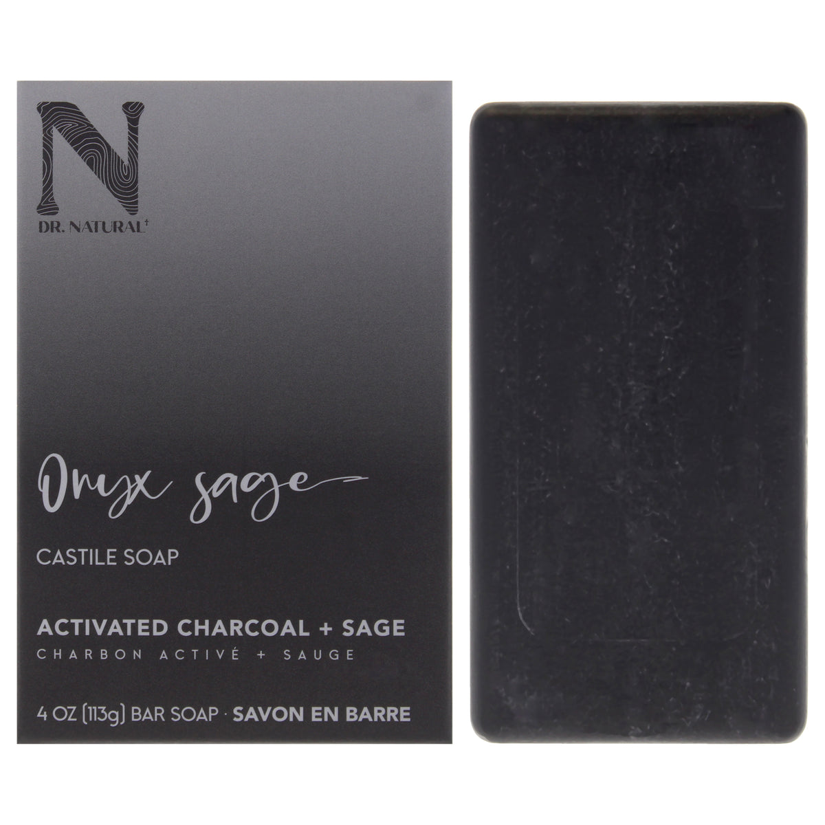 Castile Bar Soap - Onyx Sage by Dr. Natural for Unisex - 4 oz Soap