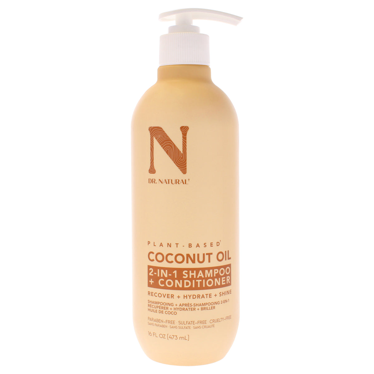 2-in-1 Shampoo Plus Conditioner - Coconut Oil by Dr. Natural for Unisex - 16 oz Shampoo