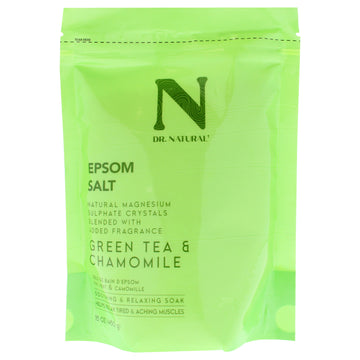 Epsom Salt - Green Tea and Chamomile by Dr. Natural for Unisex - 15 oz Bath Salt