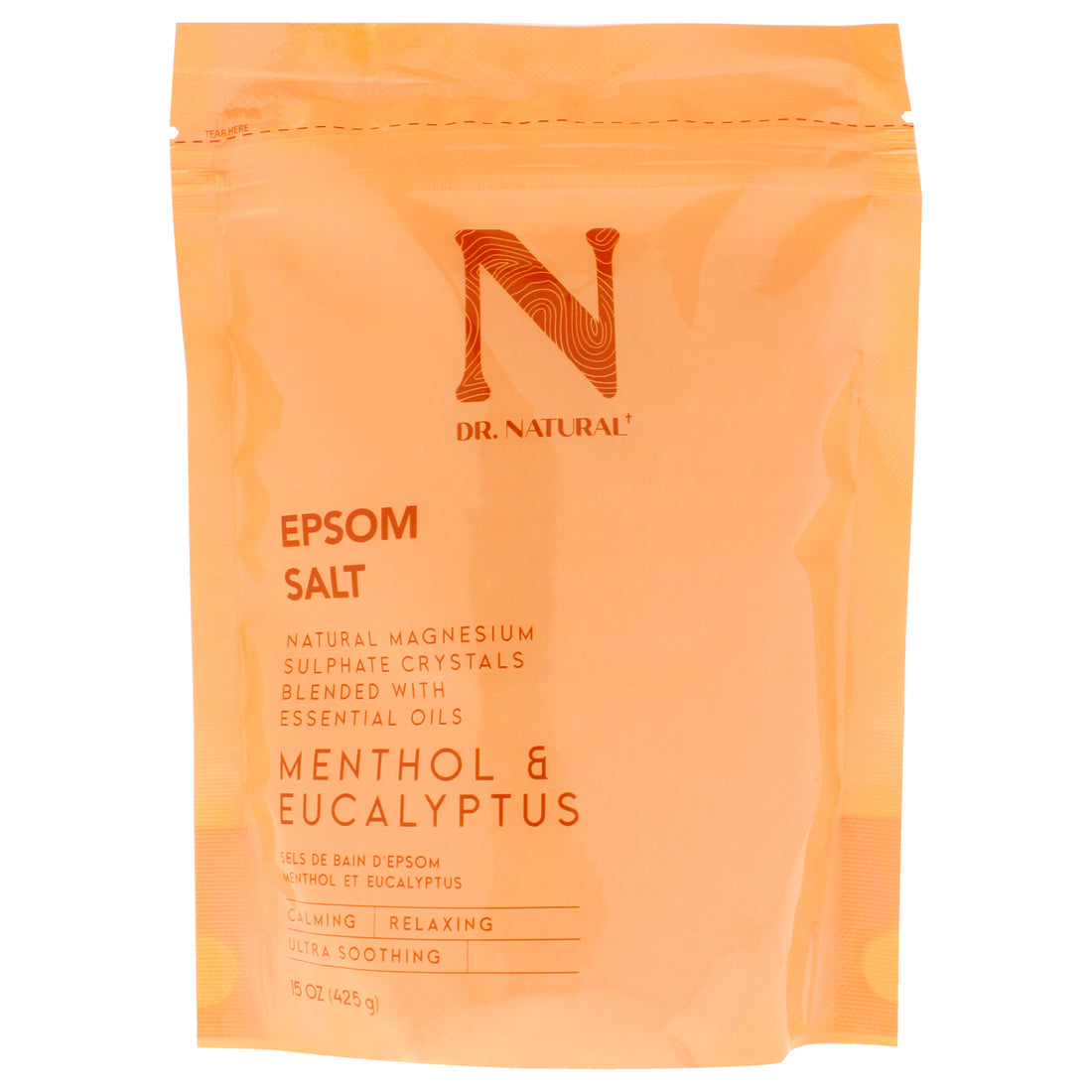Epsom Salt - Menthol and Eucalyptus by Dr. Natural for Unisex - 15 oz Bath Salt