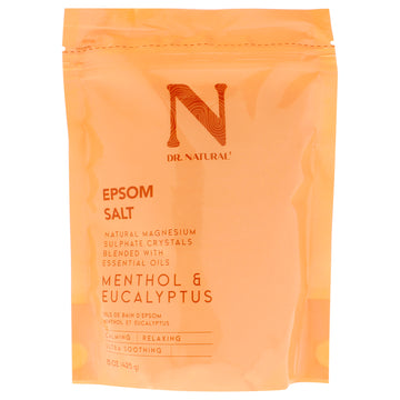 Epsom Salt - Menthol and Eucalyptus by Dr. Natural for Unisex - 15 oz Bath Salt