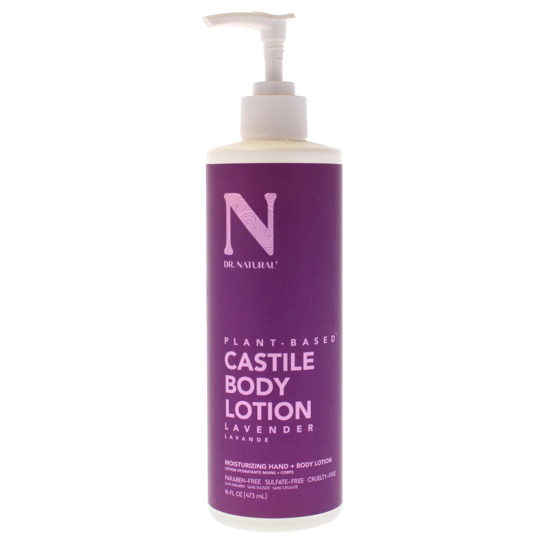 Castile Body Lotion - Lavender by Dr. Natural for Unisex - 16 oz Body Lotion