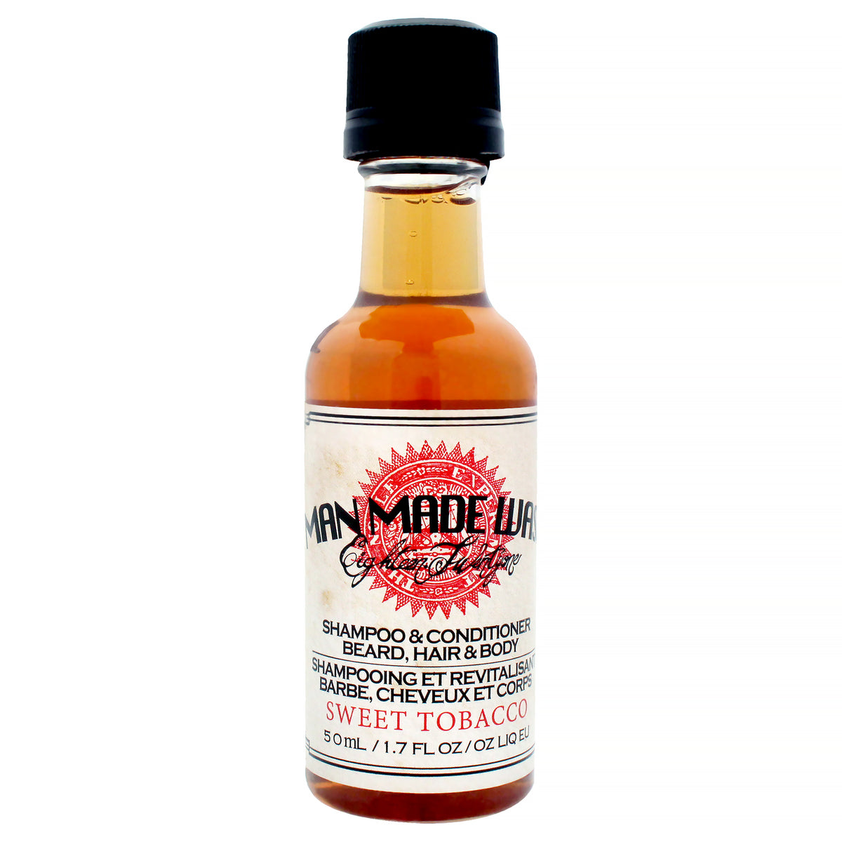 3-In-1 Man Made Wash - Sweet Tobacco by 18.21 Man Made for Men - 1.7 oz Shampoo, Conditioner and Body Wash