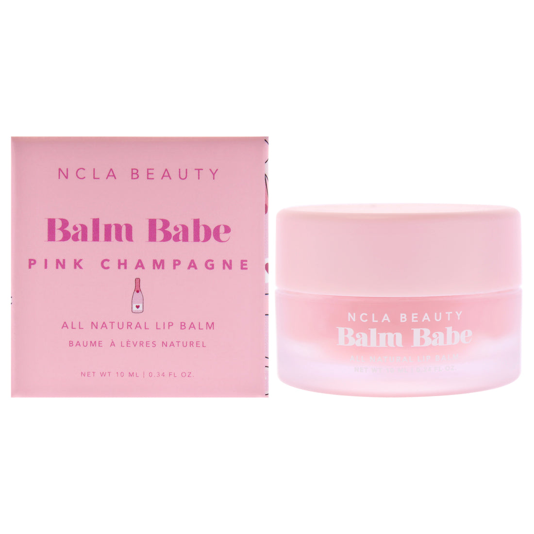 Balm Babe All Natural Lip Balm - Pink Champagne by NCLA for Women - 0.34 oz Lip Balm