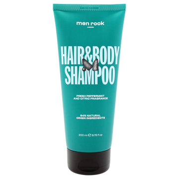 Hair and Body Shampoo by Men Rock for Men - 6.76 oz Shampoo