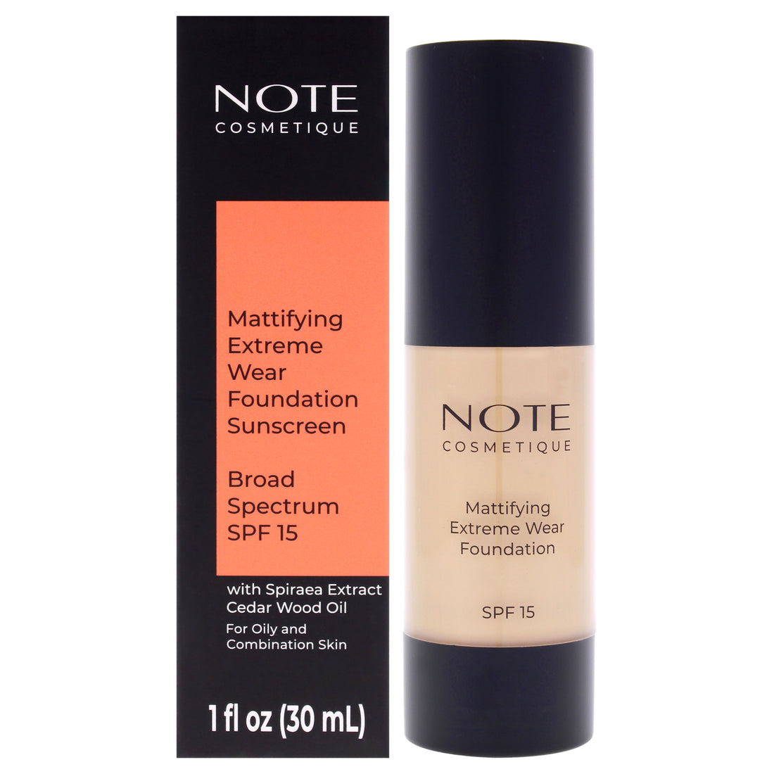 Mattifying Extreme Wear Foundation SPF 15 - 07 Apricot by Note Cosmetique for Women - 1 oz Foundation
