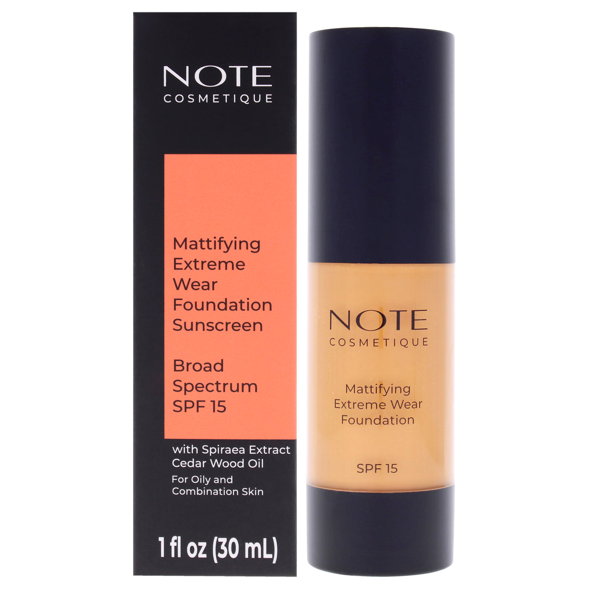 Mattifying Extreme Wear Foundation SPF 15 - 113 Honey Bronze by Note Cosmetique for Women - 1 oz Foundation