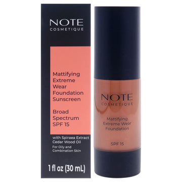 Mattifying Extreme Wear Foundation SPF 15 - 115 Ebony by Note Cosmetique for Women - 1 oz Foundation