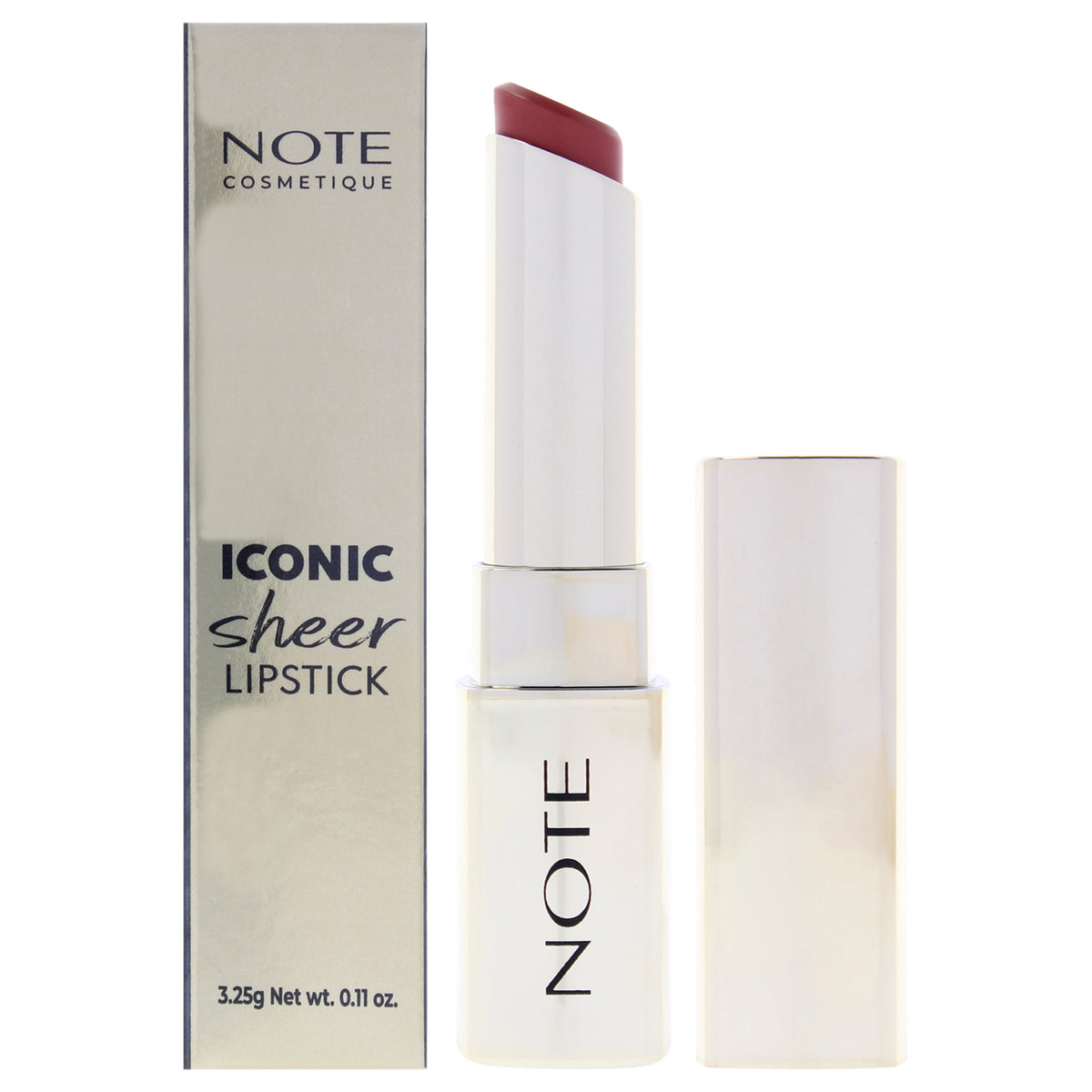 Iconic Sheer Lipstick - 206 Independent by Note Cosmetique for Women - 0.11 oz Lipstick
