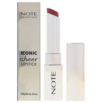 Iconic Sheer Lipstick - 206 Independent by Note Cosmetique for Women - 0.11 oz Lipstick