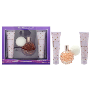 Ari by Ariana Grande for Women - 3 Pc Gift Set 3.4oz EDP Spray, 3.4oz Bath and Shower Gel, 3.4oz Body Souffle