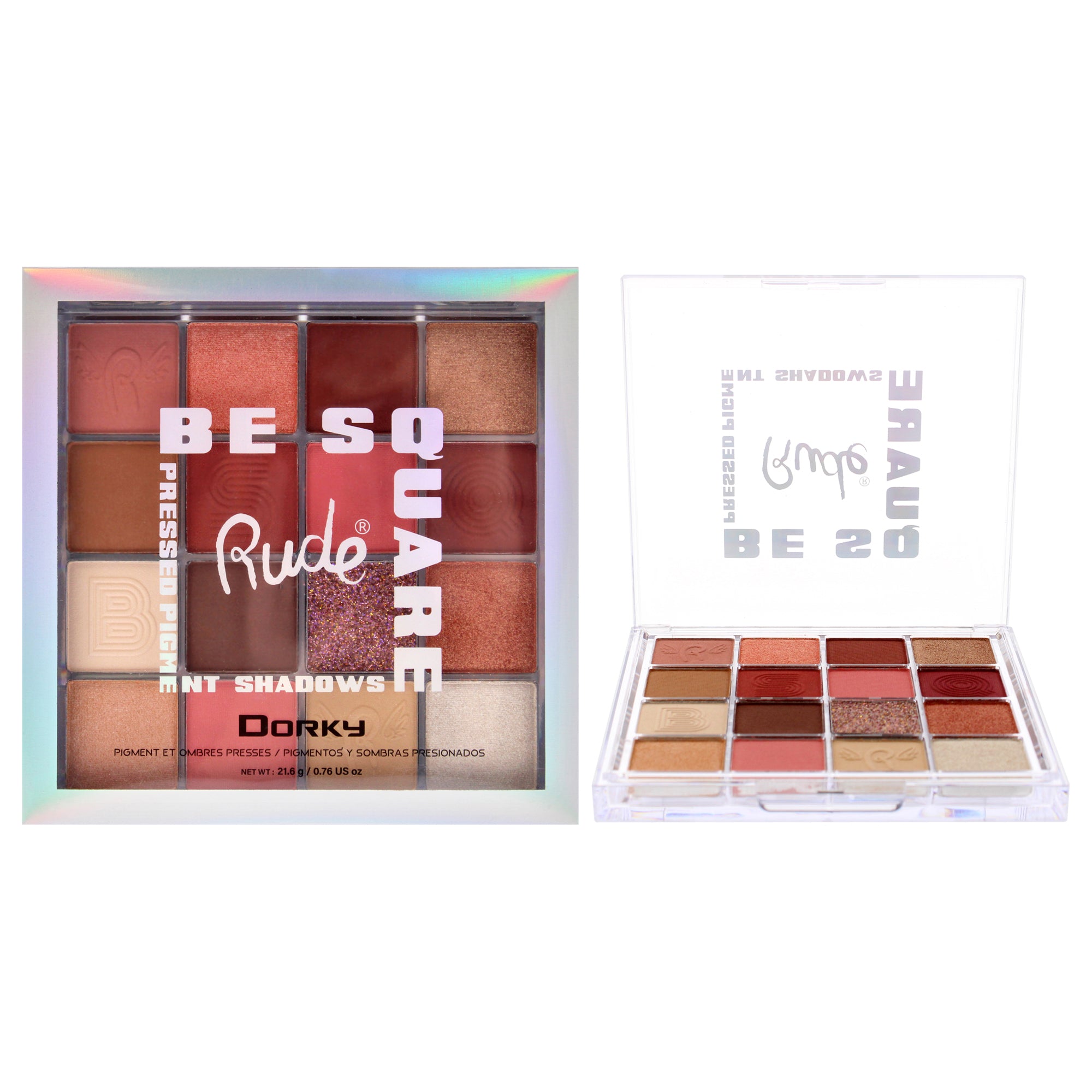 Be Square Pressed Pigments and Shadows - Dorky by Rude Cosmetics for Women - 0.76 oz Makeup