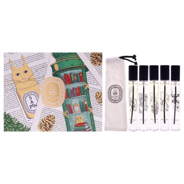Discovery Mini Set by Diptyque for Unisex - 5 Pc Mini Gift Set 0.25oz Fleur de Peau EDP Spray, 0.25oz Eau Rose EDP Spray, 0.25oz Do Son EDP Spray, 0.25oz Orpheon EDP Spray, 0.25oz Tam Dao EDP Spray