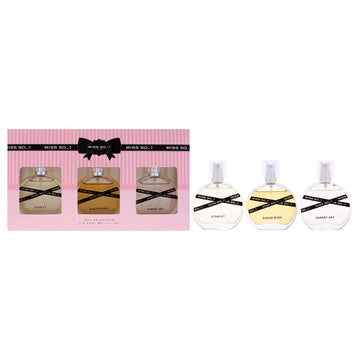 Miss So Set by So…? for Women - 3 Pc Gift Set 1oz Starlet EDP Spray, 1oz Sugar Rush EDP Spray, 1oz Sunset Sky EDP Spray