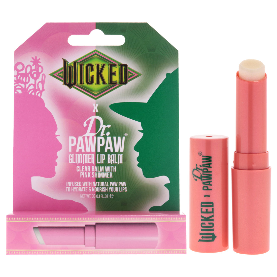 Wicked x Glimmer Lip Balm by Dr. PawPaw for Women - 0.1 oz Balm