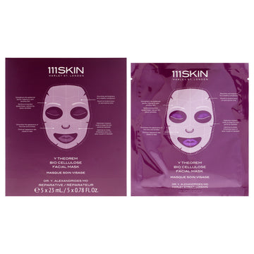 Y Theorem Bio Cellulose Facial Mask by 111Skin for Unisex - 5 Pc Mask