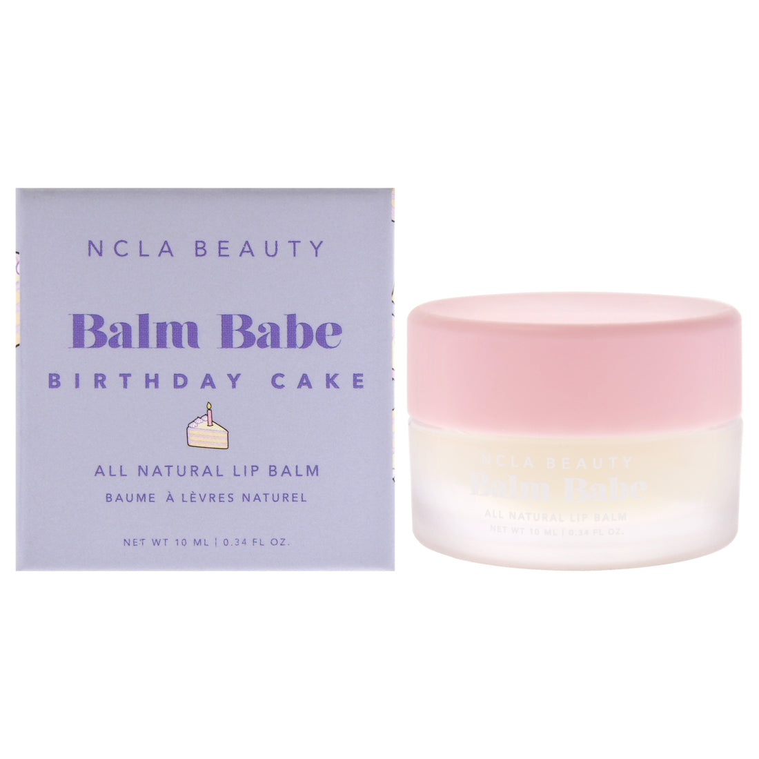 Balm Babe All Natural Lip Balm - Birthday Cake by NCLA for Women - 0.34 oz Lip Balm