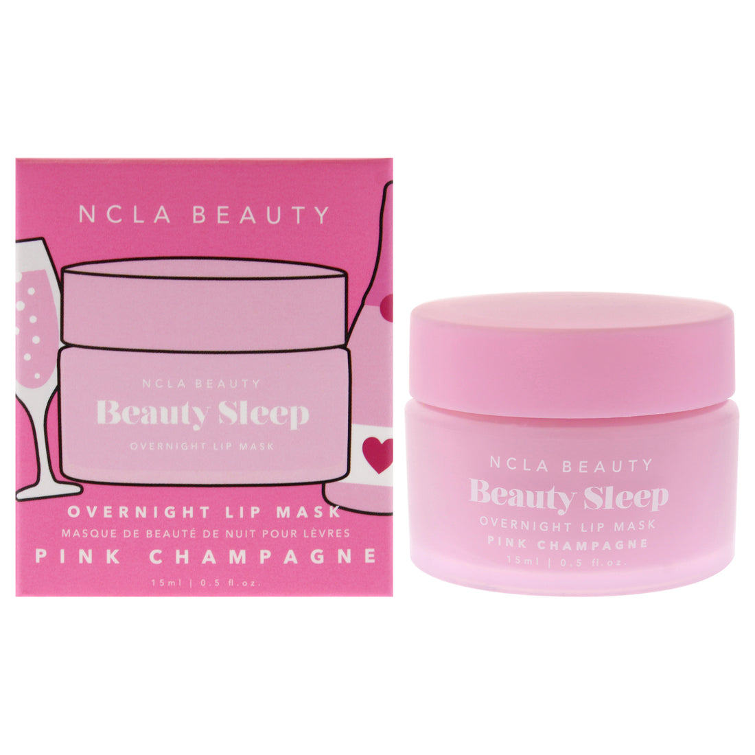 Beauty Sleep Overnight Lip Mask - Pink Champagne by NCLA for Women - 0.5 oz Lip Mask
