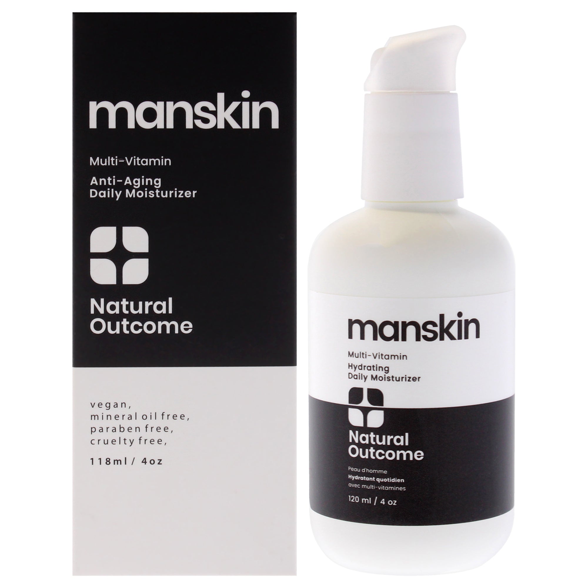 Manskin Anti-Aging Daily Moisturizer by Natural Outcome for Women - 4 oz Moisturizer