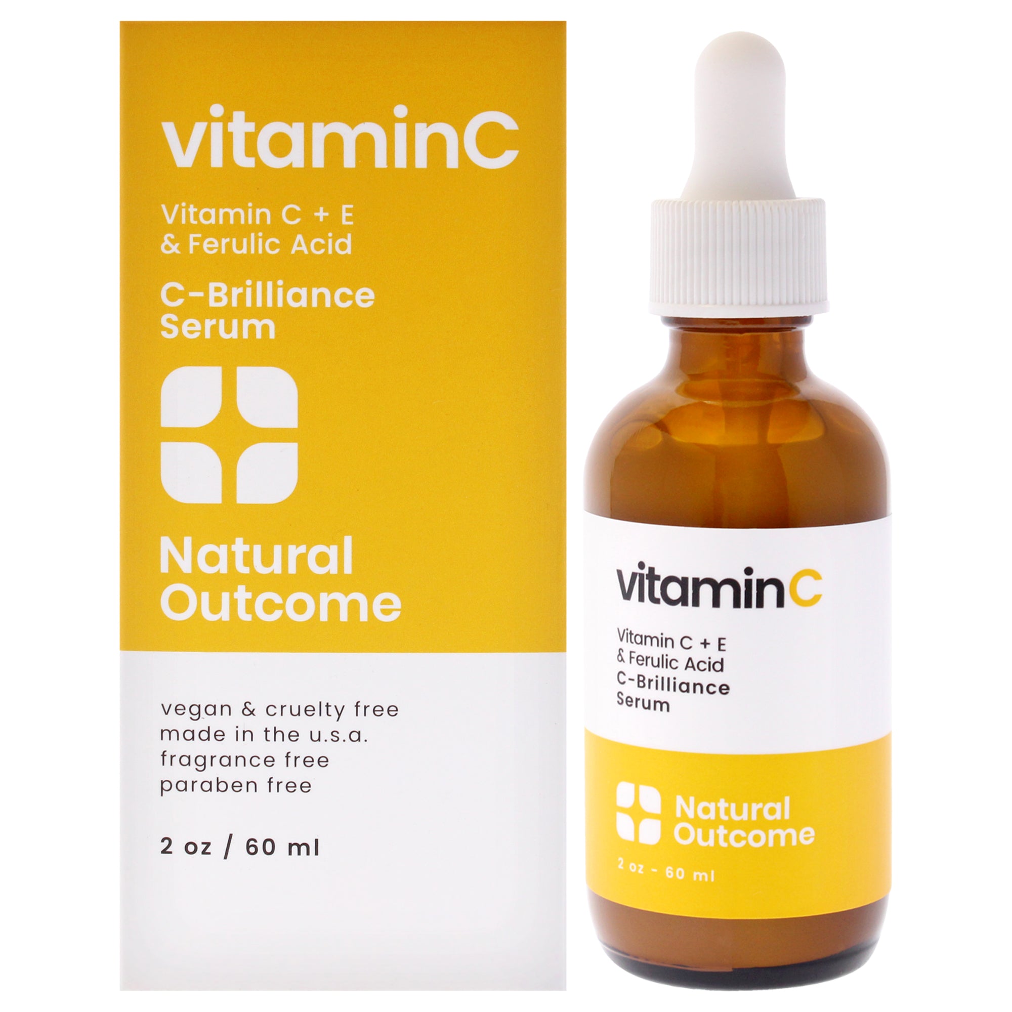 VitaminC C-Brilliance Serum by Natural Outcome for Women - 2 oz Serum