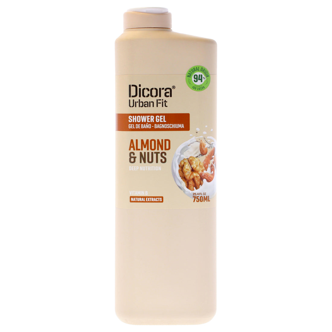 Shower Gel - Almond and Nuts by Dicora Urban Fit for Unisex - 25.4 oz Shower Gel
