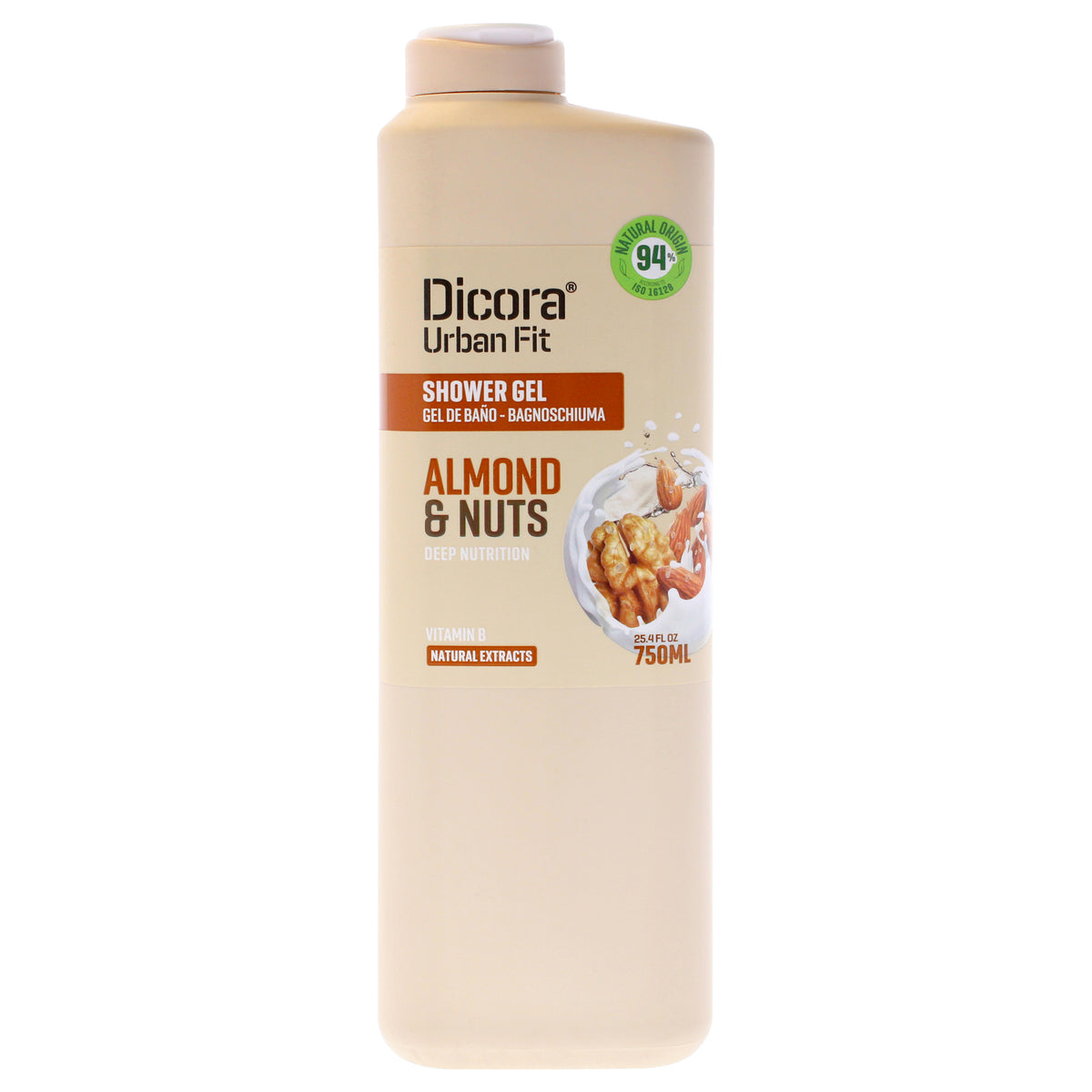 Shower Gel - Almond and Nuts by Dicora Urban Fit for Unisex - 25.4 oz Shower Gel