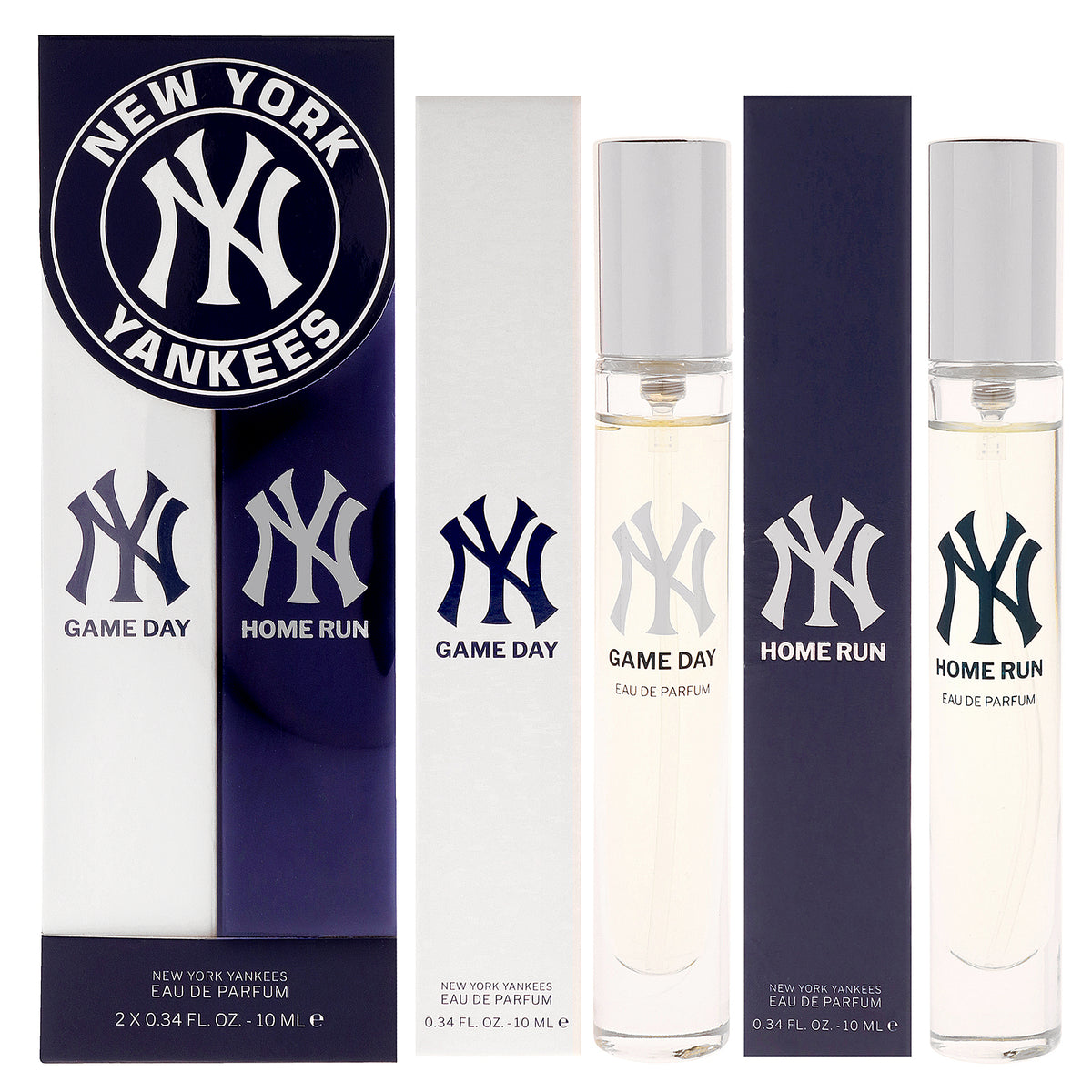 Home Run Plus Game Day Duo Set by New York Yankees for Men - 2 Pc Mini Gift Set 2 x 0.34oz EDP Spay