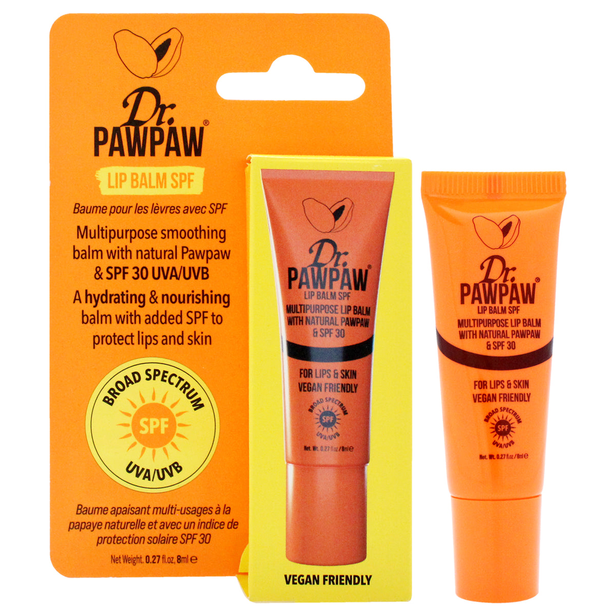 Multipurpose Lip Balm SPF 30 by Dr. PawPaw for Women - 0.27 oz Balm